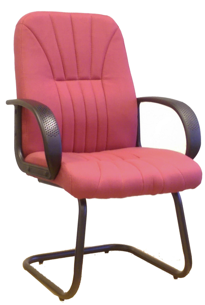 AVANSYS Pluto-C Cantilever Framed Meeting/Visitors Armchair with Sculptured Back - Wine Red
