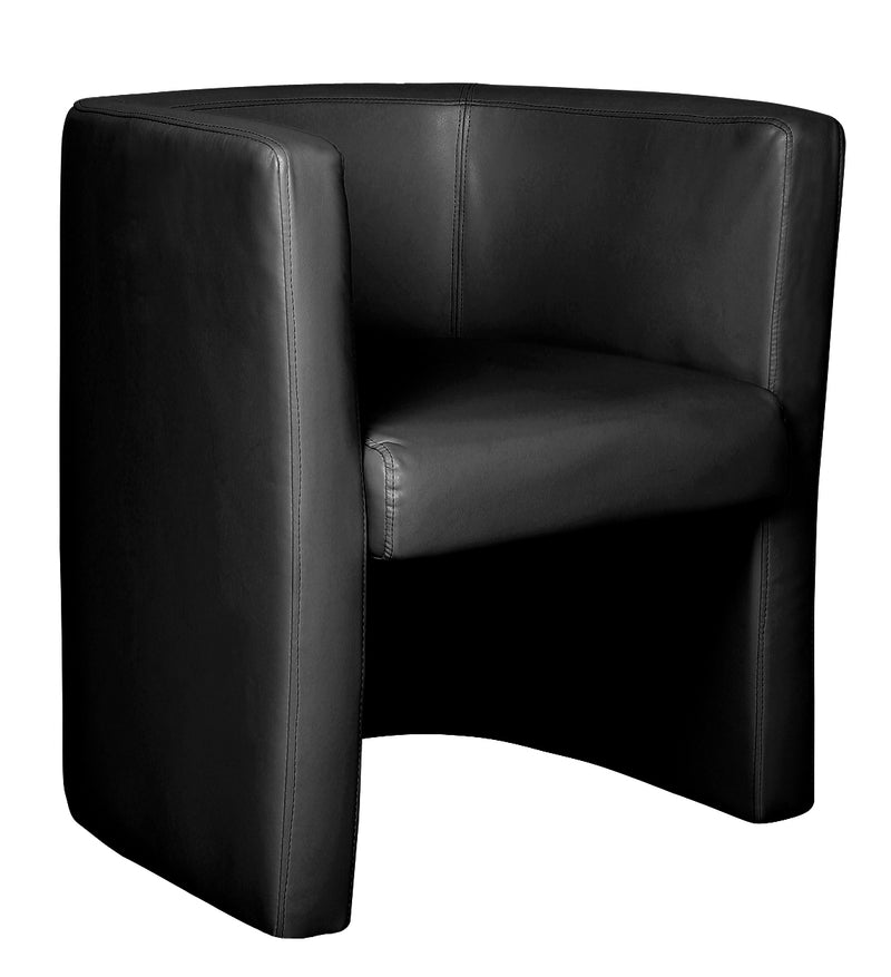 AVANSYS Milano Leather Faced Tub Chair - Black