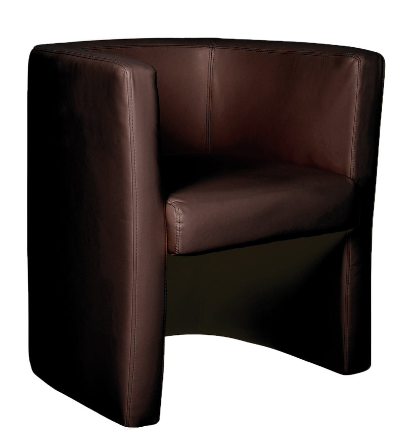 AVANSYS Milano Leather Faced Tub Chair - Brown