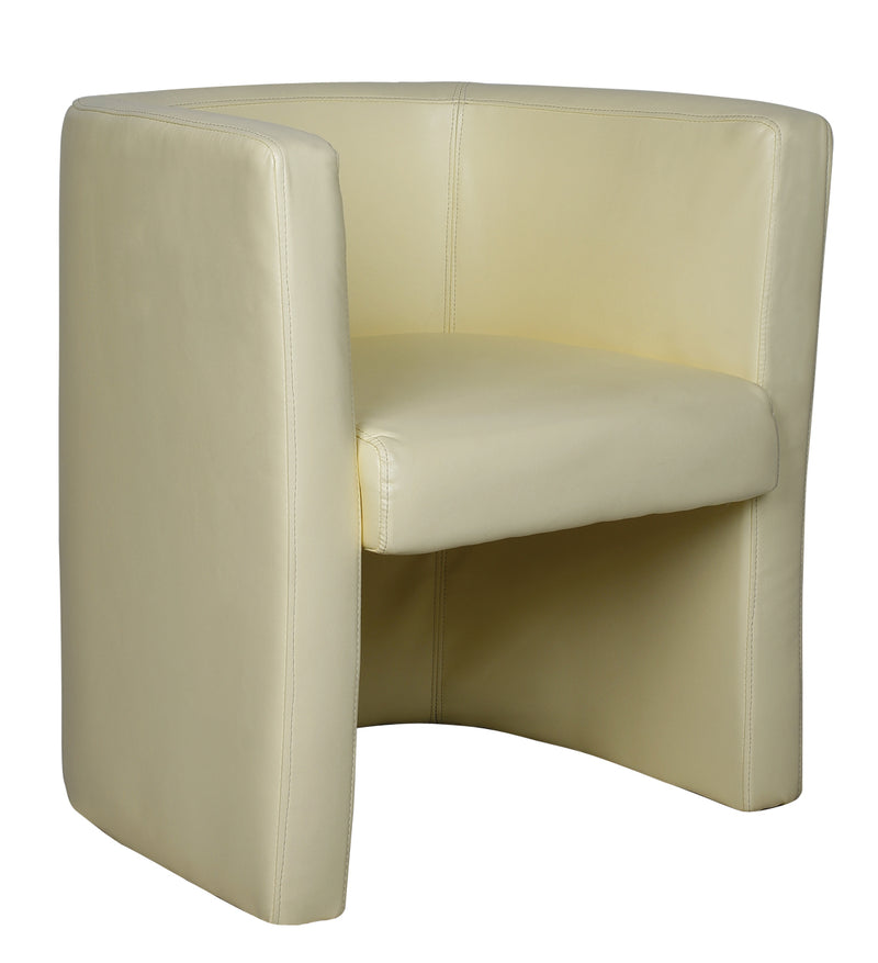 AVANSYS Milano Leather Faced Tub Chair - Cream