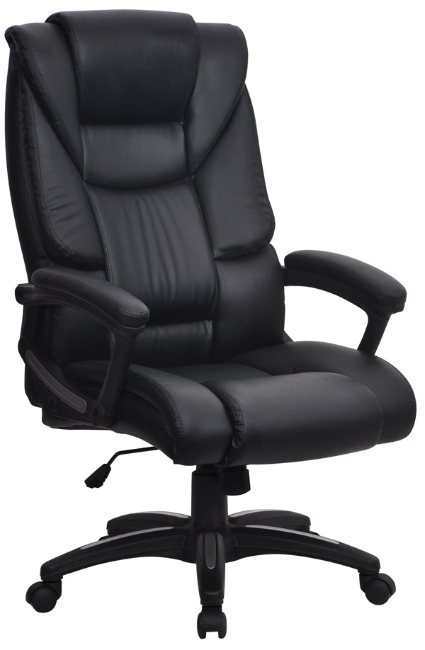 AVANSYS Titan High Back Leather Effect Executive Chair - Black