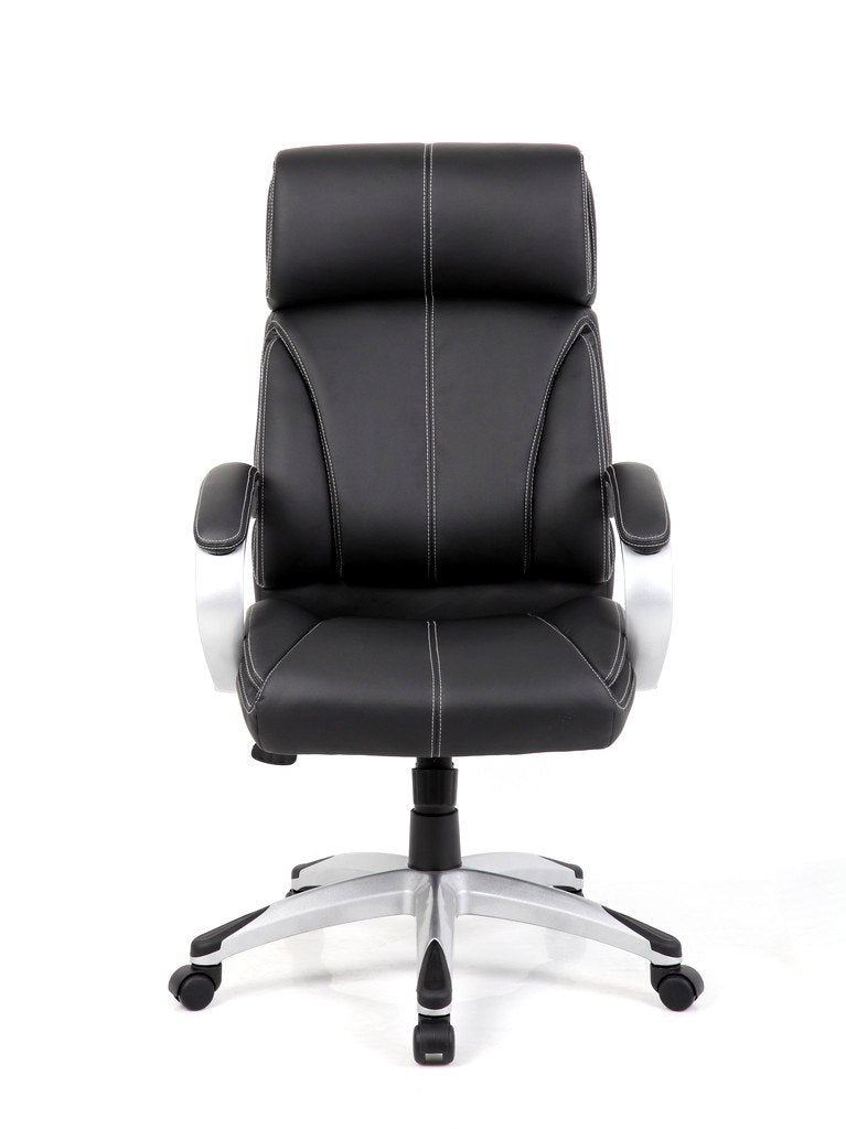 AVANSYS Cloud Leather Faced Managers Chair - Black