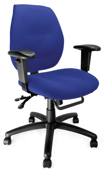AVANSYS Severn Ergonomic Medium Back Multi-Function Operator Chair with Adjustable Arms - Blue