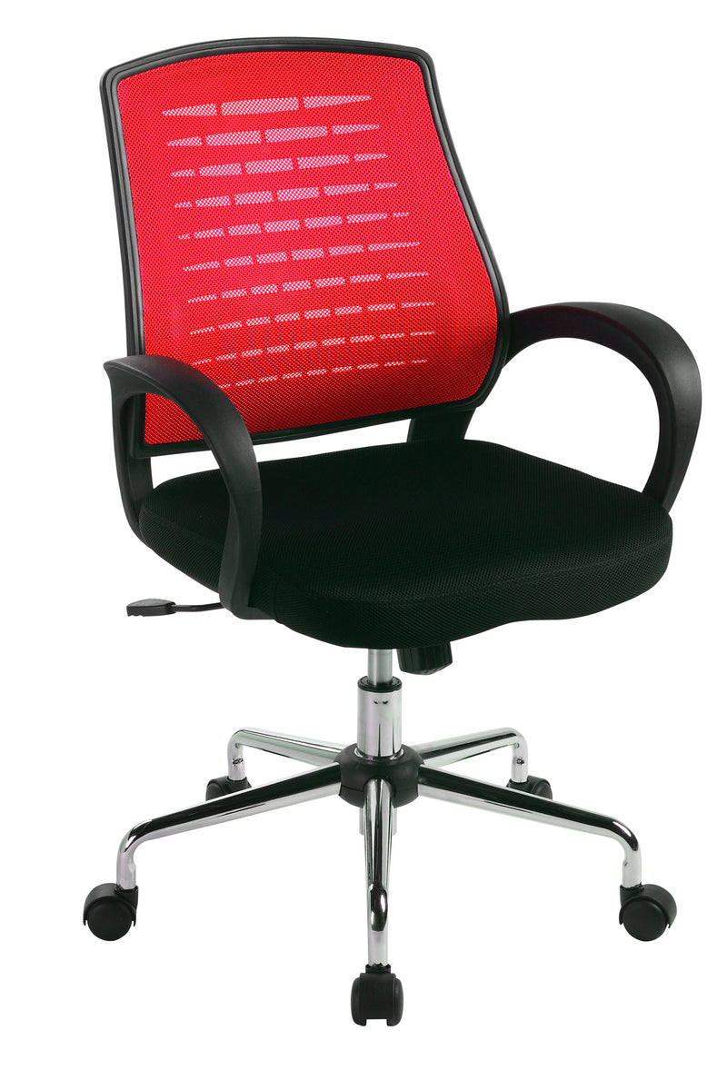AVANSYS Carousel Mesh Back Operator Chair - Raspberry Red
