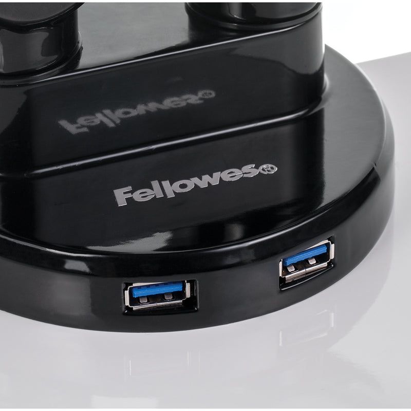 Fellowes Platinum Series Dual Horizontal Monitor Arm - White