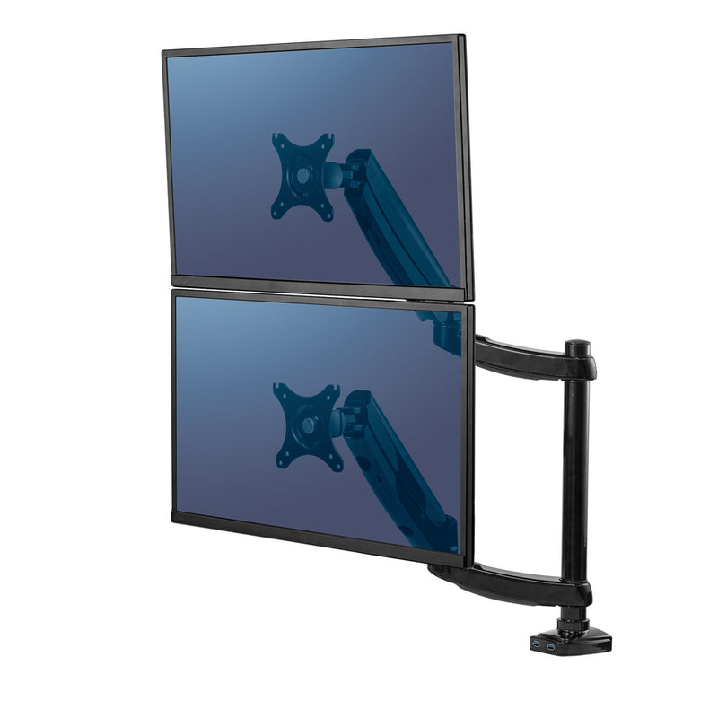 Fellowes Platinum Series Dual Stacking Vertical Monitor Arm