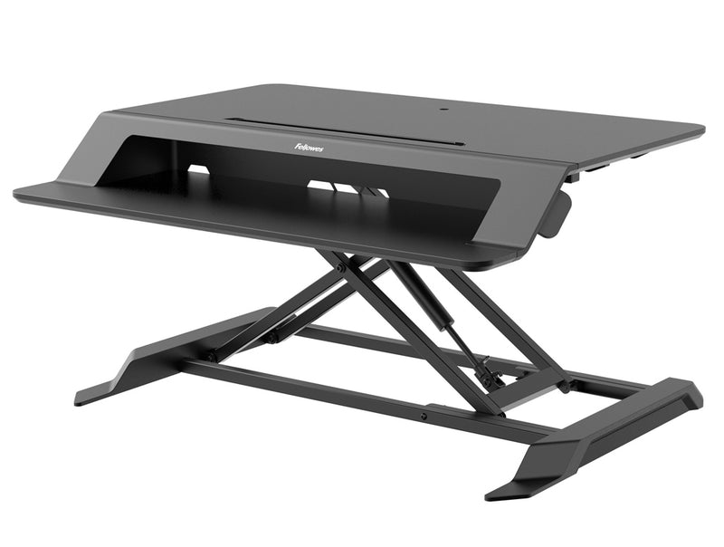 Fellowes Lotus™ LT Sit-Stand Workstation / Desk Convertor - Black