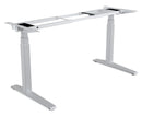 Fellowes Levado Electric Height Adjustable Sit Stand Desk / Standing Desk, SILVER - BASE ONLY