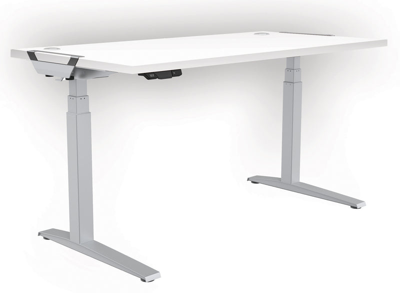 Fellowes Levado Electric Height Adjustable Sit Stand Desk / Standing Desk, 1600mm, WHITE