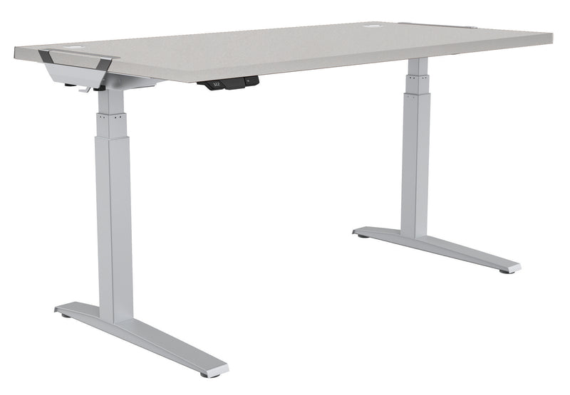 Fellowes Levado Electric Height Adjustable Sit Stand Desk / Standing Desk, 1600mm, GREY
