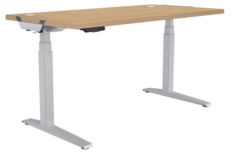 Fellowes Levado Electric Height Adjustable Sit Stand Desk / Standing Desk, 1600mm, MAPLE