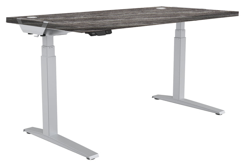Fellowes Levado Electric Height Adjustable Sit Stand Desk / Standing Desk, 1400mm, NEWPORT OAK