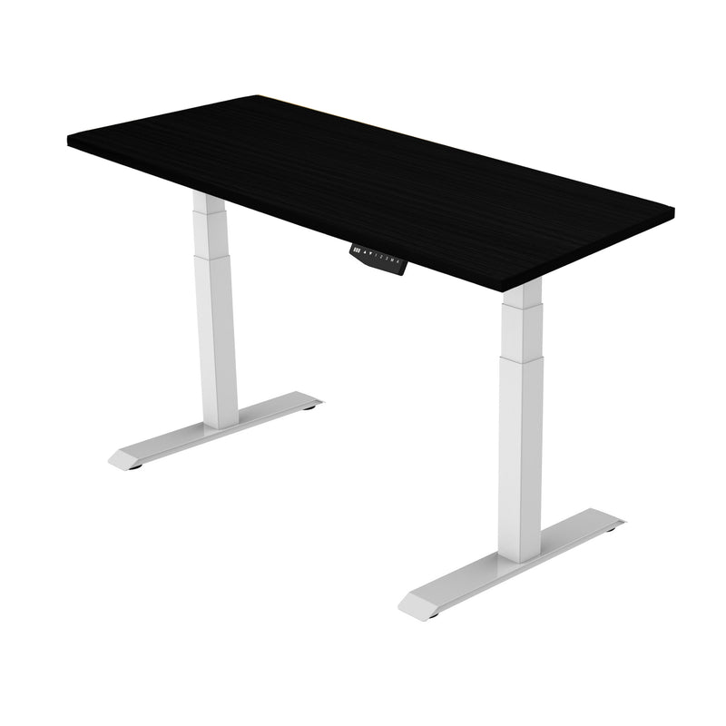 NOVA Vector DUO Electric Height Adjustable Sit Stand / Standing Desk, 1600mm, BLACK with WHITE Frame