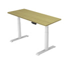 NOVA Vector DUO Electric Height Adjustable Sit Stand / Standing Desk, 1200mm, OAK with WHITE Frame