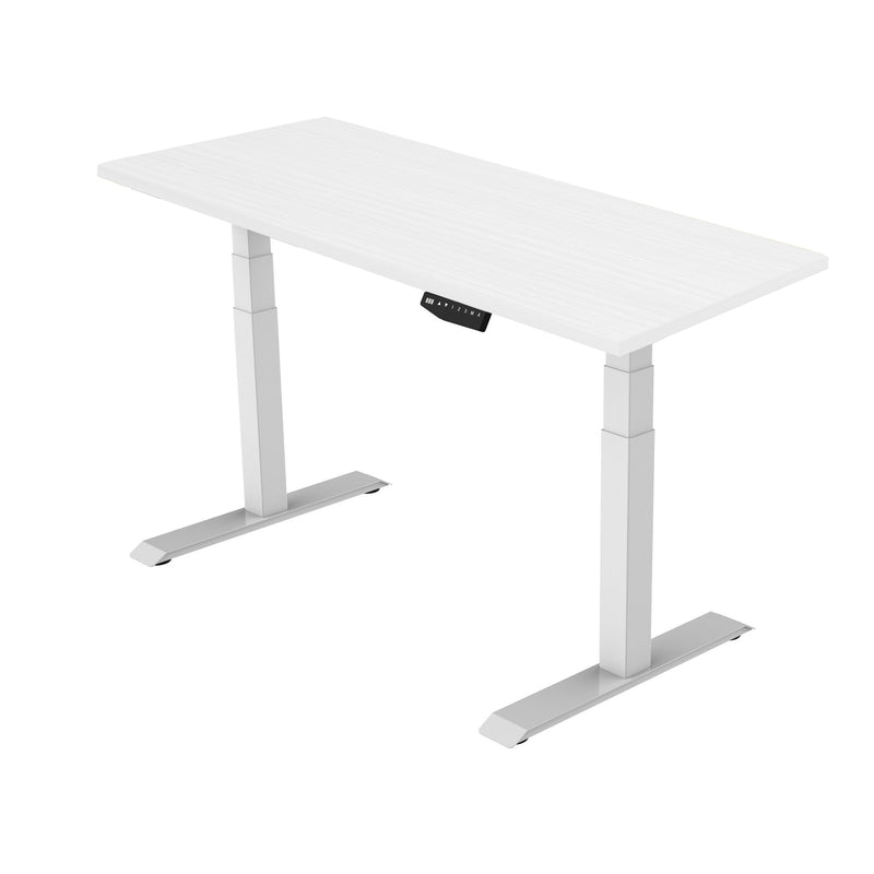 NOVA Vector DUO Electric Height Adjustable Sit Stand / Standing Desk, 1200mm, WHITE with WHITE Frame