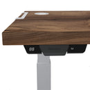 Fellowes Levado Electric Height Adjustable Sit Stand Desk / Standing Desk, 1800mm, SILVER FRAME / WALNUT DESKTOP