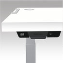 Fellowes Levado Electric Height Adjustable Sit Stand Desk / Standing Desk, 1400mm, WHITE FRAME / WHITE DESKTOP