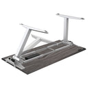 Fellowes Levado Electric Height Adjustable Sit Stand Desk / Standing Desk, 1800mm, SILVER FRAME / NEWPORT OAK DESKTOP