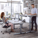 Fellowes Levado Electric Height Adjustable Sit Stand Desk / Standing Desk, SILVER - BASE ONLY