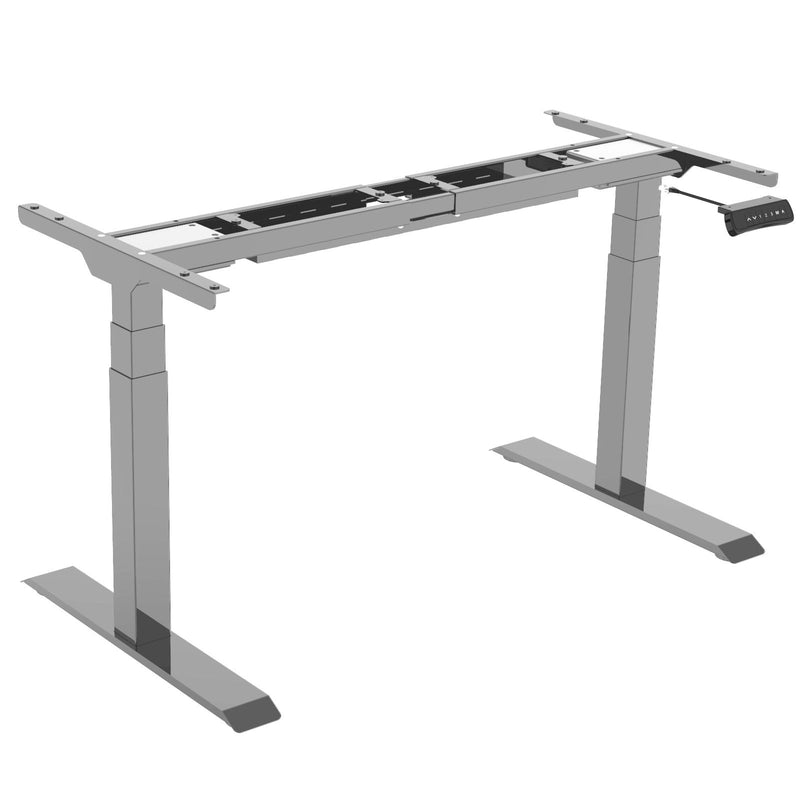 NOVA Vector DUO Electric Height Adjustable Sit Stand / Standing Desk, SILVER - FRAME ONLY