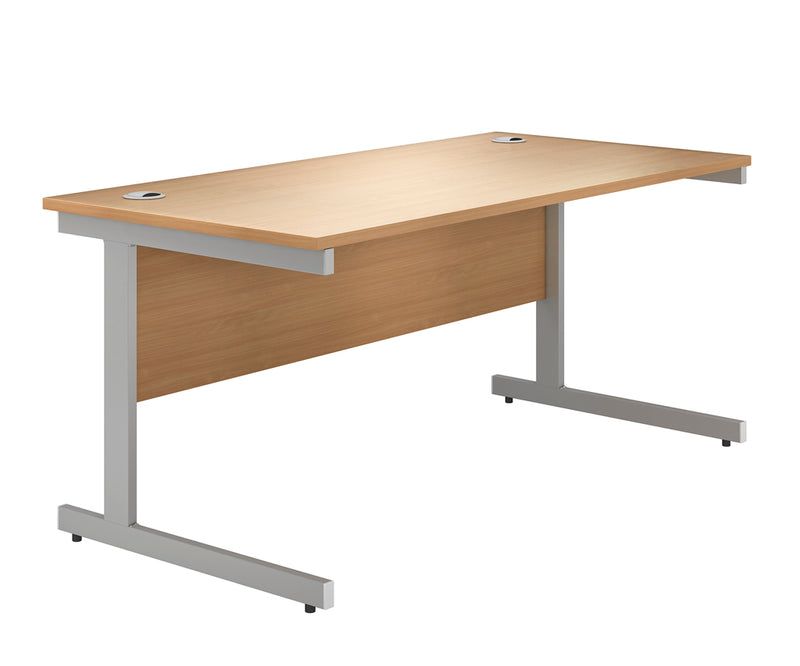 IKONIK Cantilever Rectangular Desk, 800mm, BEECH