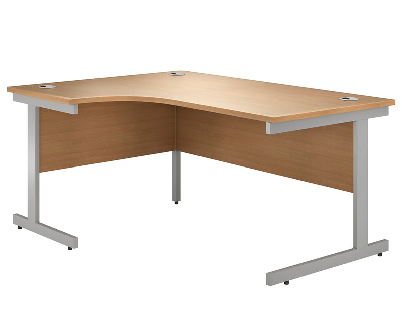IKONIK Cantilever Radial Desk, Left-Hand, 1800mm, BEECH