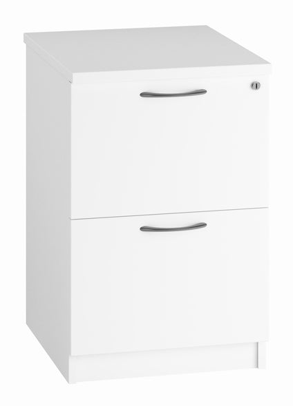 IKONIK 2-Drawer Wooden Filing Cabinet, WHITE