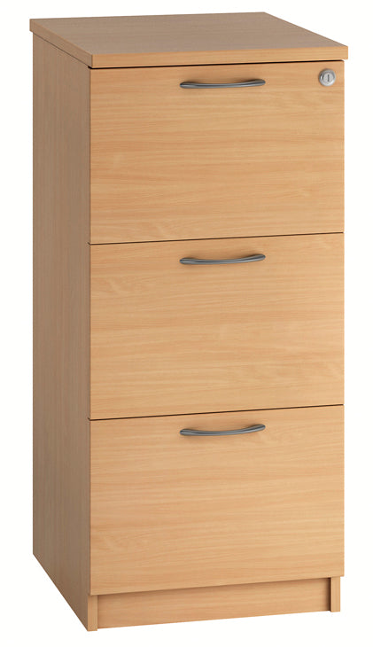 IKONIK 3-Drawer Wooden Filing Cabinet, BEECH