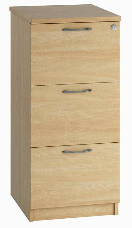 IKONIK 3-Drawer Wooden Filing Cabinet, OAK