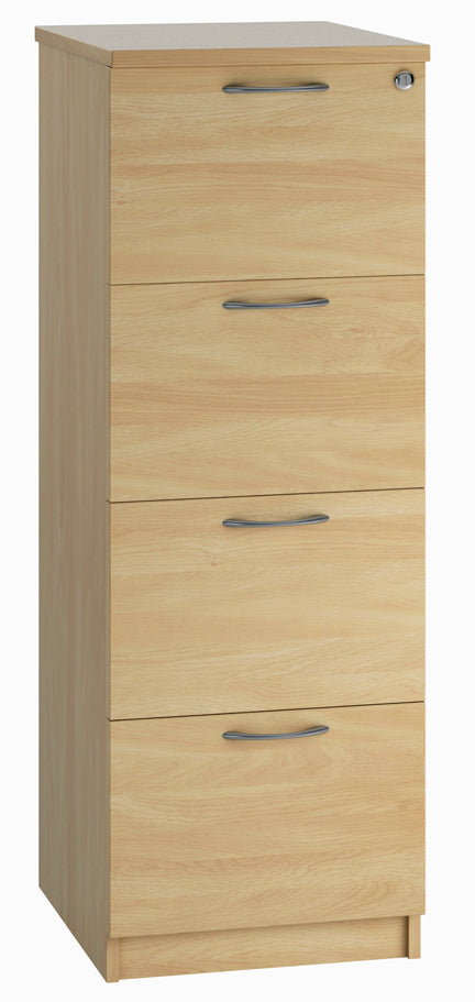 IKONIK 4-Drawer Wooden Filing Cabinet, OAK