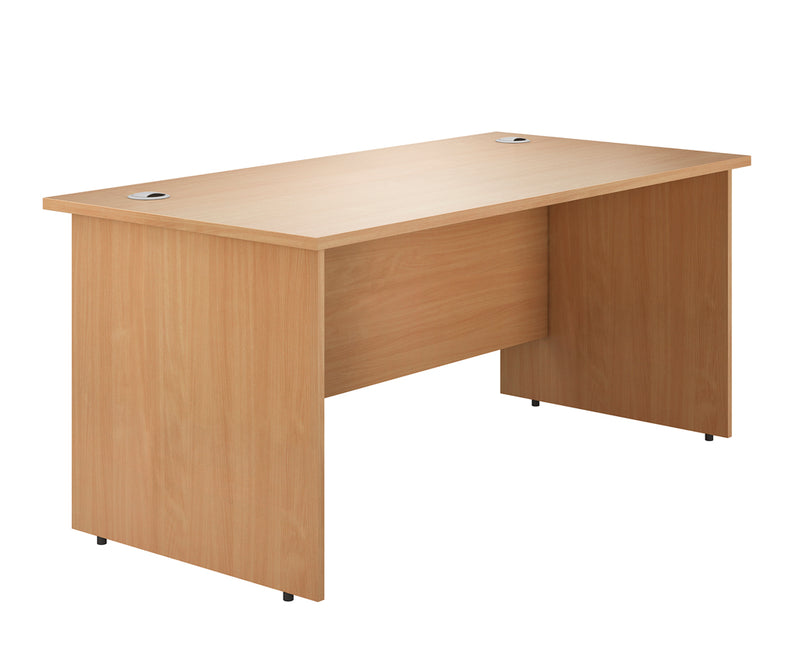 IKONIK Panel End Rectangular Desk, 1800mm, BEECH