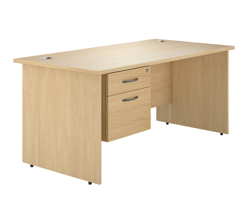 IKONIK Panel End Rectangular Desk, Single Pedestal,1200mm, OAK