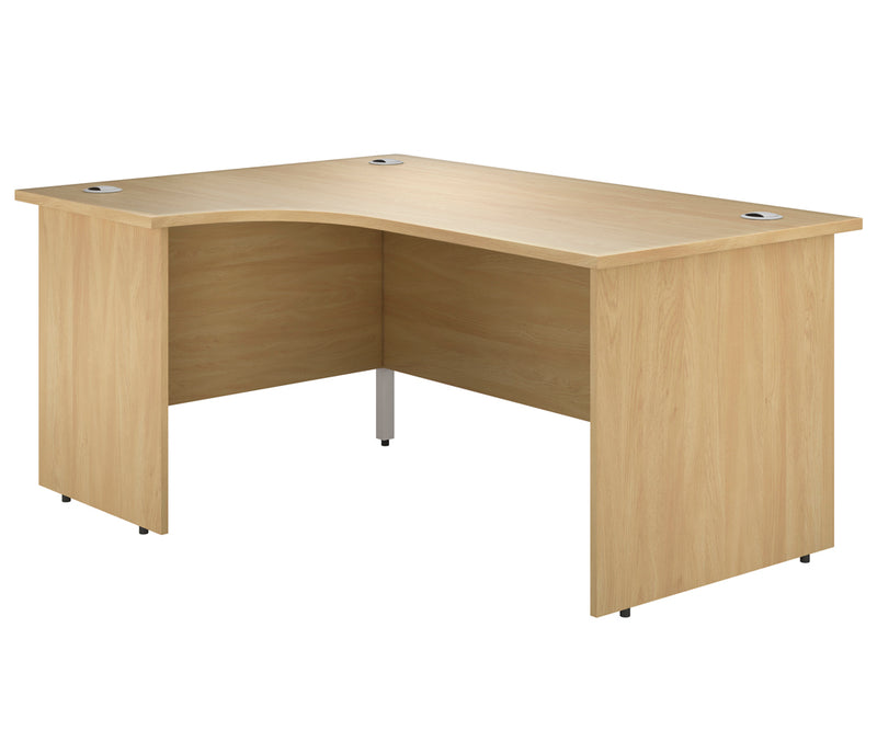 IKONIK Panel End Radial Desk, Left-Hand, 1800mm, OAK