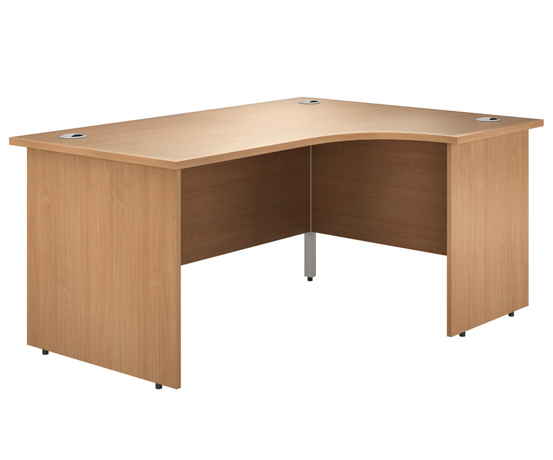 IKONIK Panel End Radial Desk, Right-Hand, 1800mm, BEECH