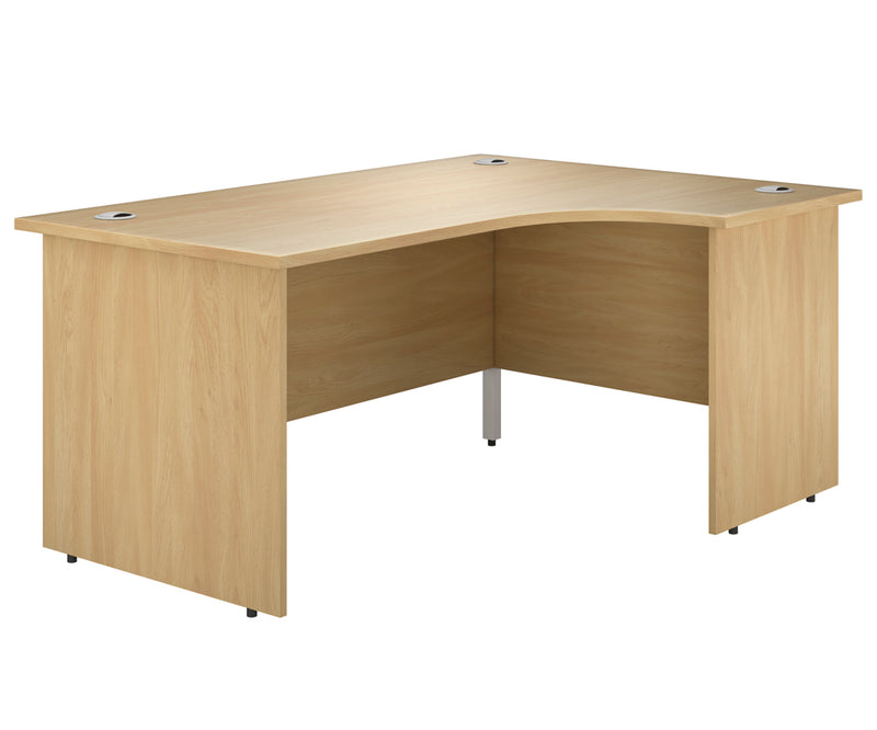 IKONIK Panel End Radial Desk, Right-Hand, 1800mm, OAK