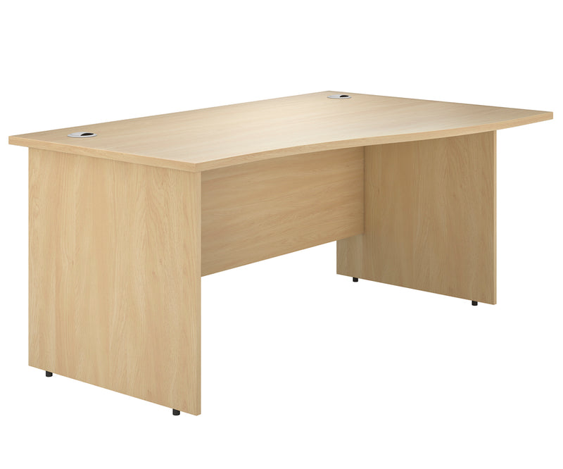 IKONIK Panel End Wave Desk, Right-Hand, 1600mm, OAK