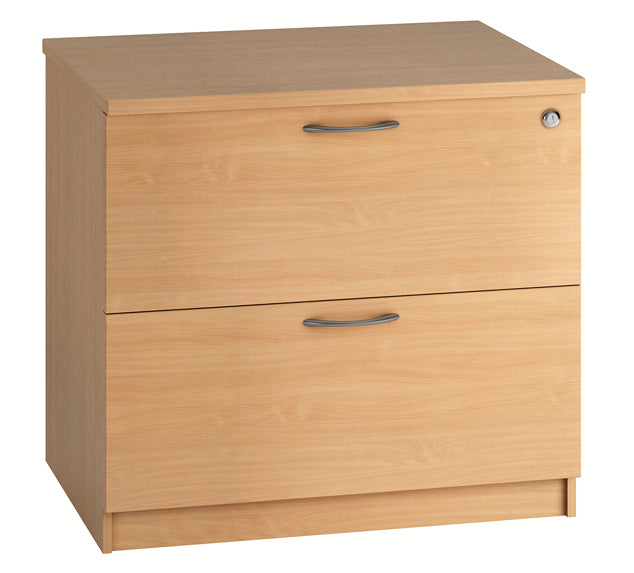 IKONIK 2-Drawer Wooden Side-Filing Cabinet, BEECH