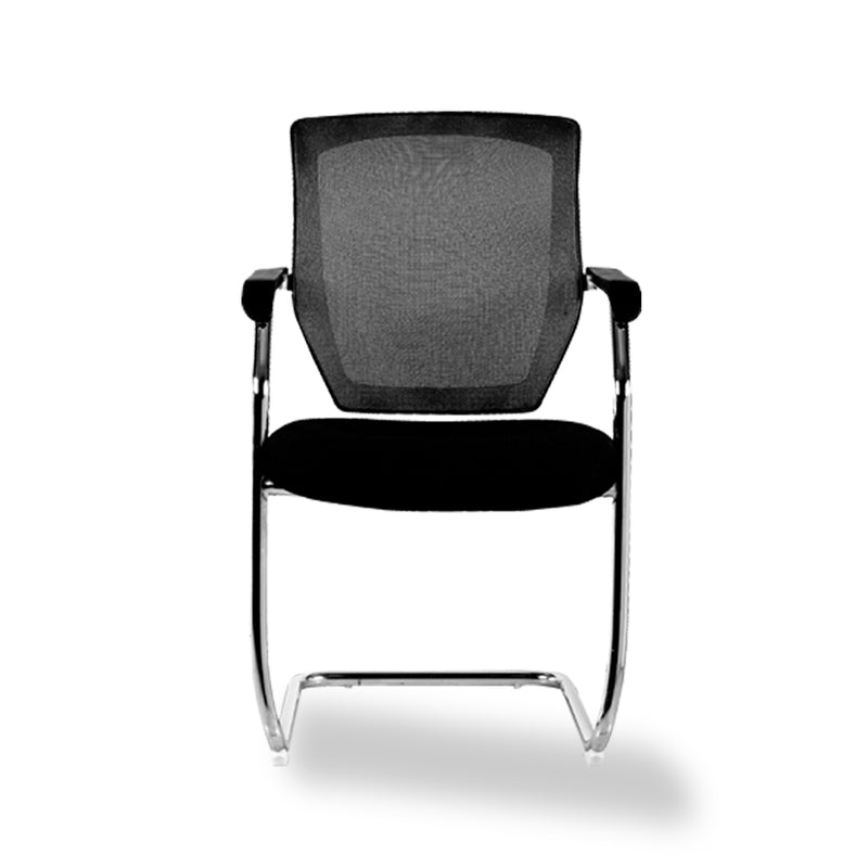 AVANSYS Delta-C Cantilever Framed Meeting/Visitors Armchair with Sculptured Mesh Back - Black