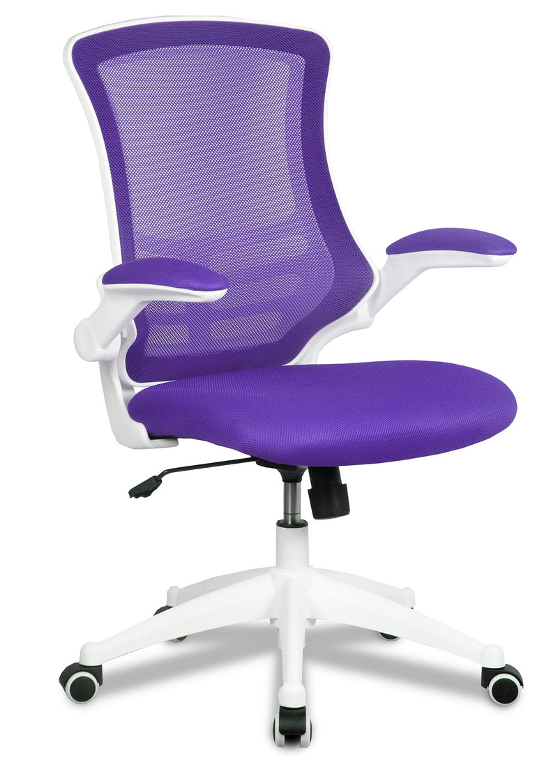 AVANSYS Kerve Medium Back Designer Mesh Chair - Purple & White