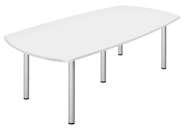 NOVA Fraction High Quality Boardroom Table, WHITE, 2400mm