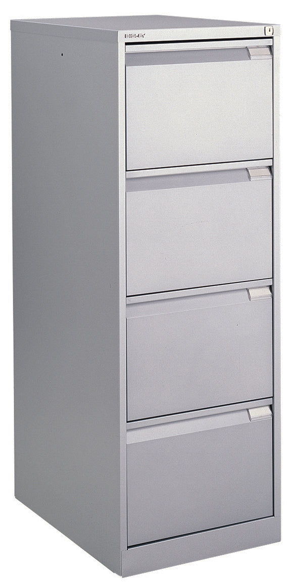 Bisley BS4E High Quality 4-Drawer Filing Cabinet, GOOSE GREY - 10 Year Guarantee
