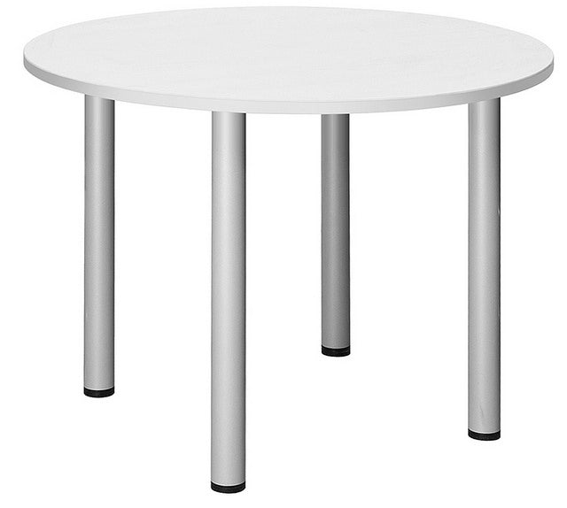 NOVA Fraction High Quality Circular Meeting Table, WHITE, 1200mm