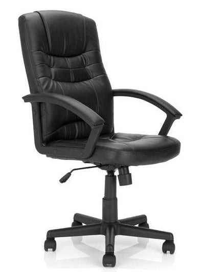 AVANSYS Darwin High Back Leather Effect Executive Chair - Black