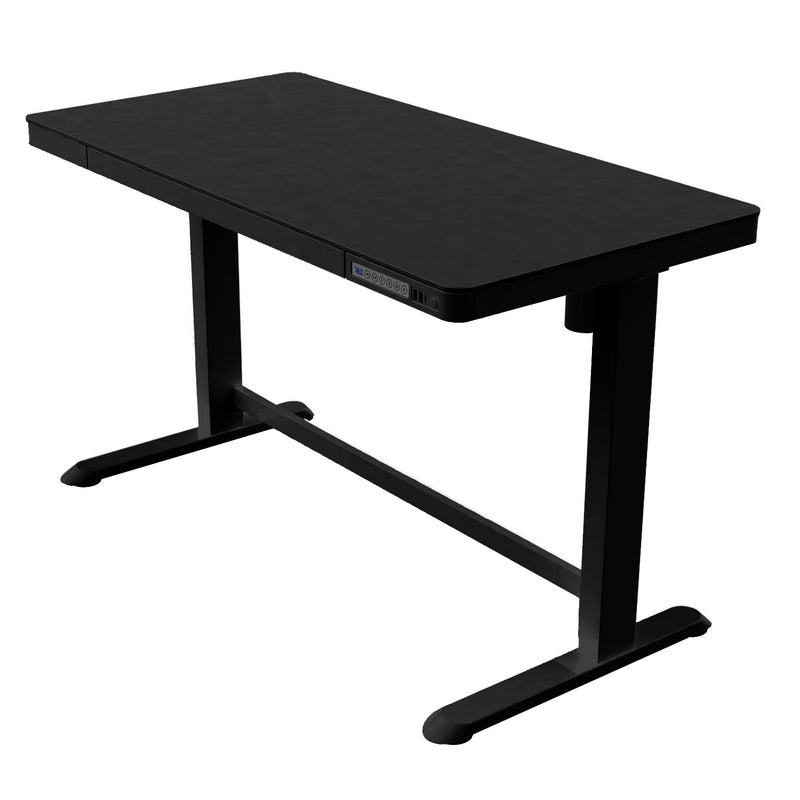 NOVA Vector HUB Electric Height Adjustable Sit Stand / Standing Desk, 1200mm, BLACK with BLACK Frame