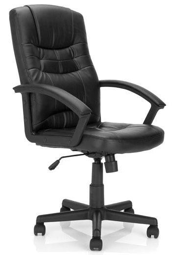 AVANSYS Ikonik High Back Leather Effect Executive Chair - Black