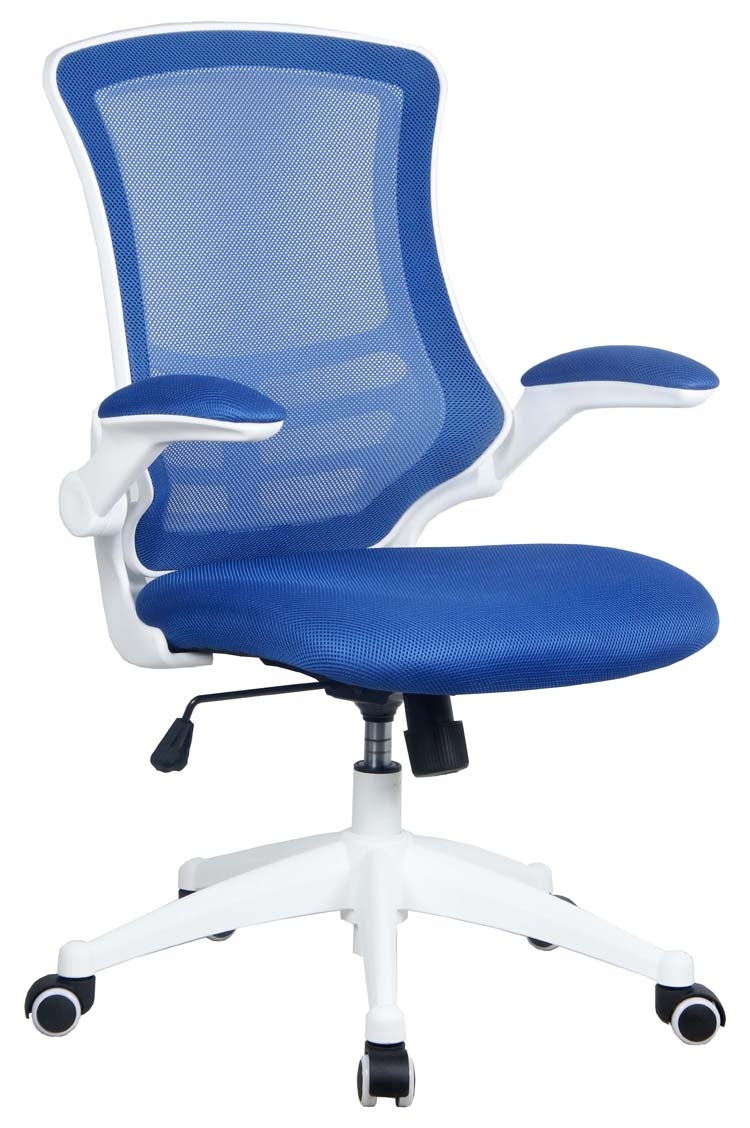 AVANSYS Kerve Medium Back Designer Mesh Chair - Blue & White