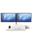 Fellowes Lotus™ RT Sit-Stand Workstation / Desk Convertor - Dual - White