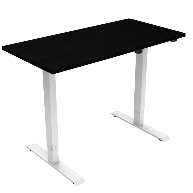 NOVA Vector ECO Electric Height Adjustable Sit Stand / Standing Desk, 1200mm, BLACK with WHITE Frame