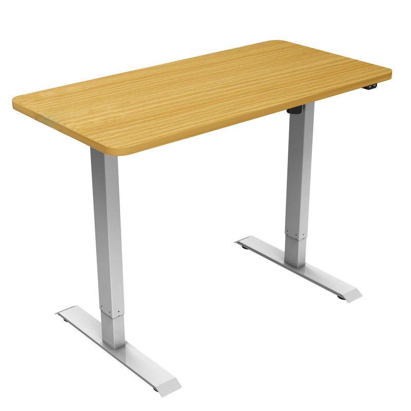 NOVA Vector ECO Electric Height Adjustable Sit Stand / Standing Desk, 1200mm, BEECH with SILVER Frame
