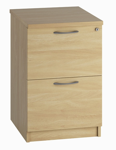 EQUINOX 2-Drawer Wooden Filing Cabinet, OAK